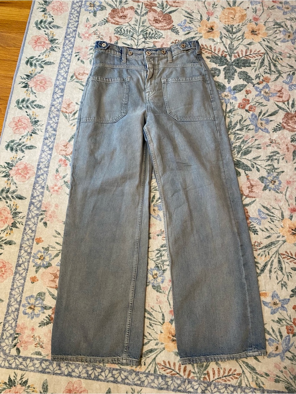 Free People Palmer Cuffed Jean Light/Medium Wash - Picture 3 of 12